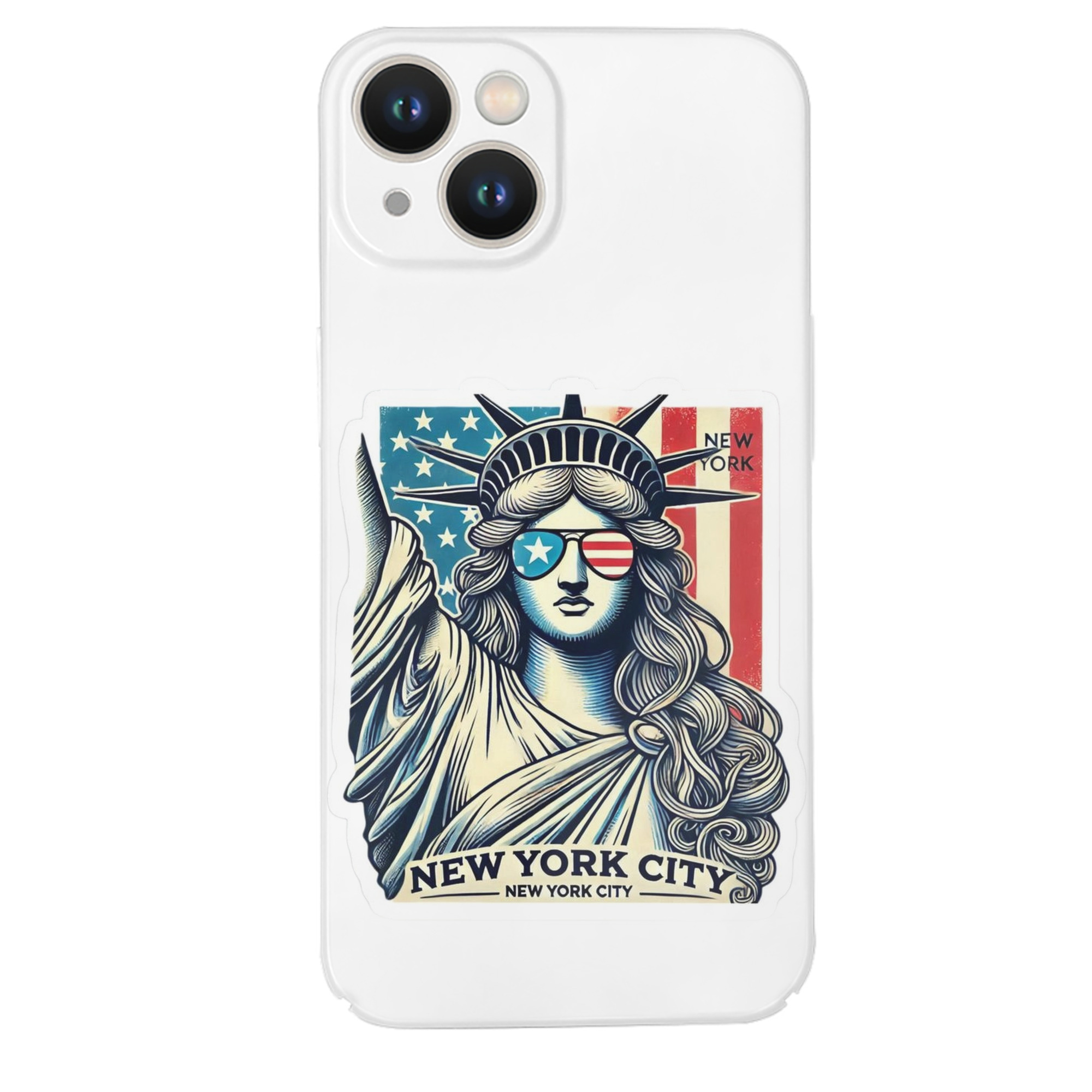 New York Yankees Liberty IPhone 14 Series Full-Cover Hard Case – Shockproof With Raised Camera Protection – Precise Cutouts, Wireless Charging Compatible – Durable, Anti-Yellowing, Easy To Clean